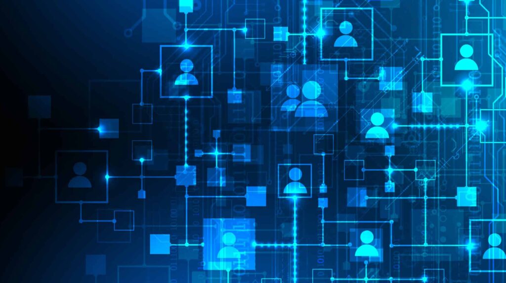 blaue digitale Verbindungen